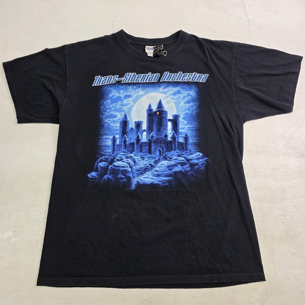 Trans-Siberian Orchestra World Tour 2011 Castle Black T-Shirt Men's Sz‎ L Anvil